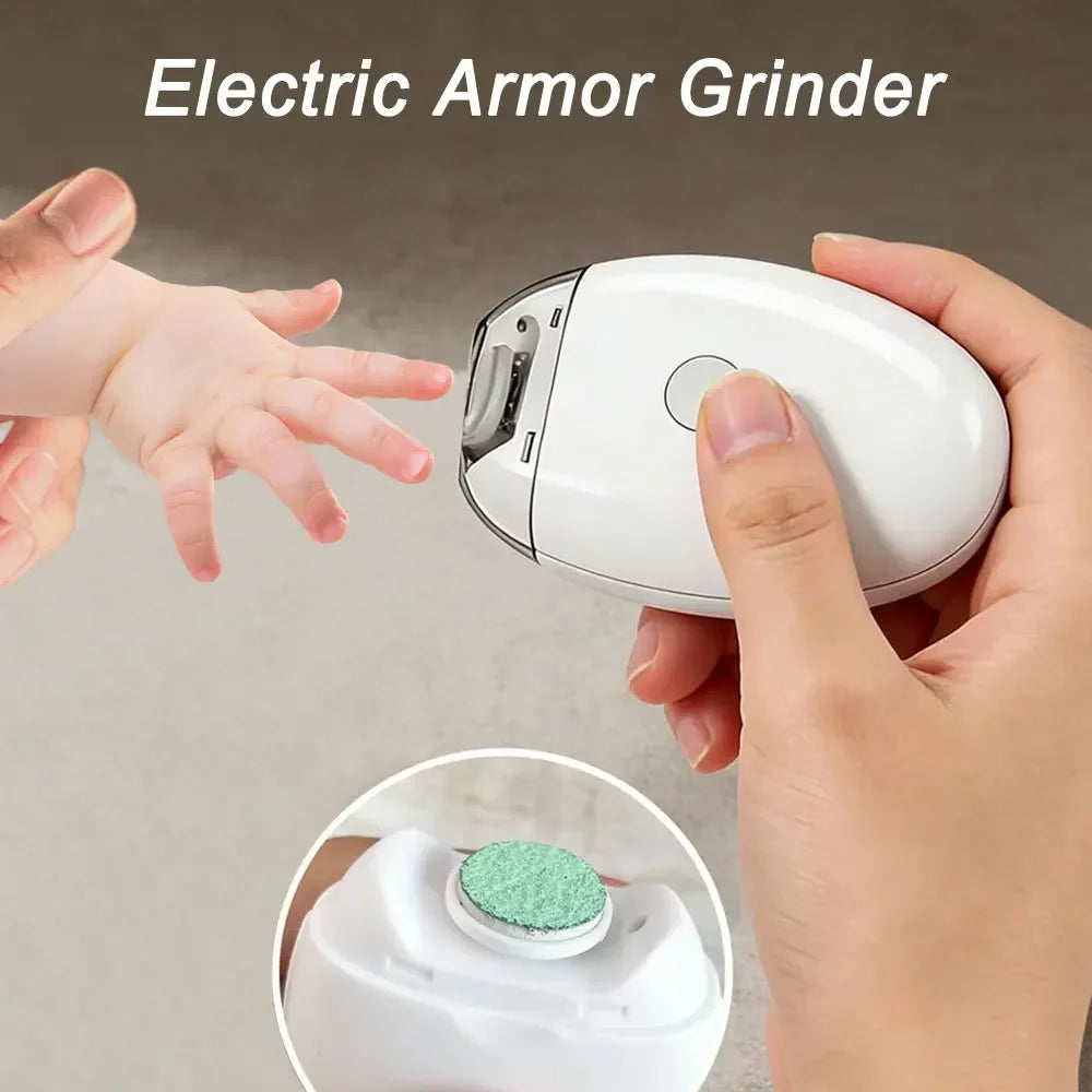 2 IN 1  Electric Nail Clipper Cutter with LED Light Automatic Nail Grinder Trimmer for Baby Mini Manicure Tool Nail Care Tri Light Beauty