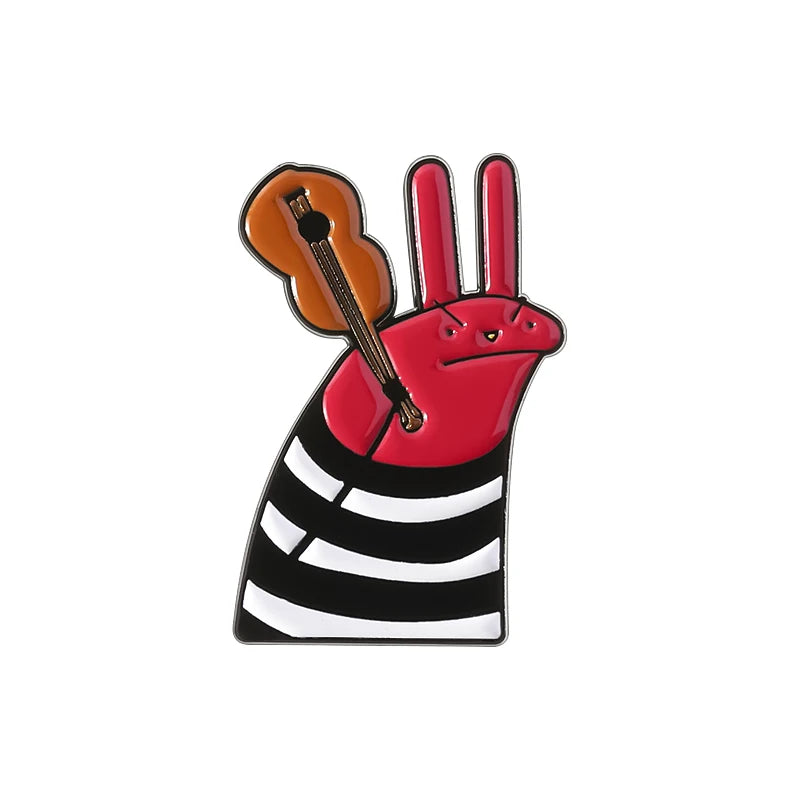Red Rabbit Enamel Pins Custom NUNCA HABIA VISTO TANTA CACA JUNTA Brooches Lapel Badges Clothes Animal Jewelry Gift for Friends Pi-Mart