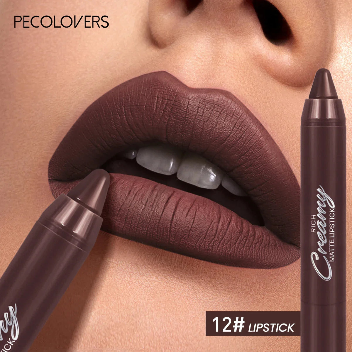 Multiple Colors Matte Lip Liner, Use As Lip Liner and Lipstick, Easy To Accurately Apply, Waterproof Long-lasting Non-stick LadyShow.Store