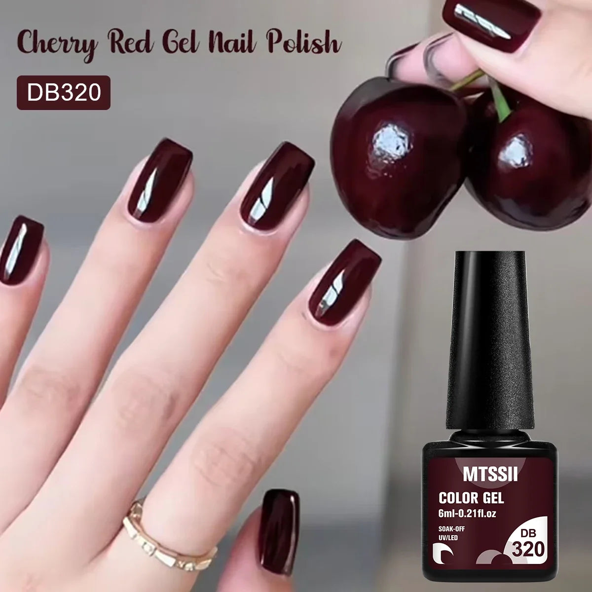 Mtssii 6ML Chocolate Color Gel Nail Polish Brown Semi Permanent UV Gel Autumn Winter Popular Soak Off Nail Art Gel Varnishes Tri Light Beauty