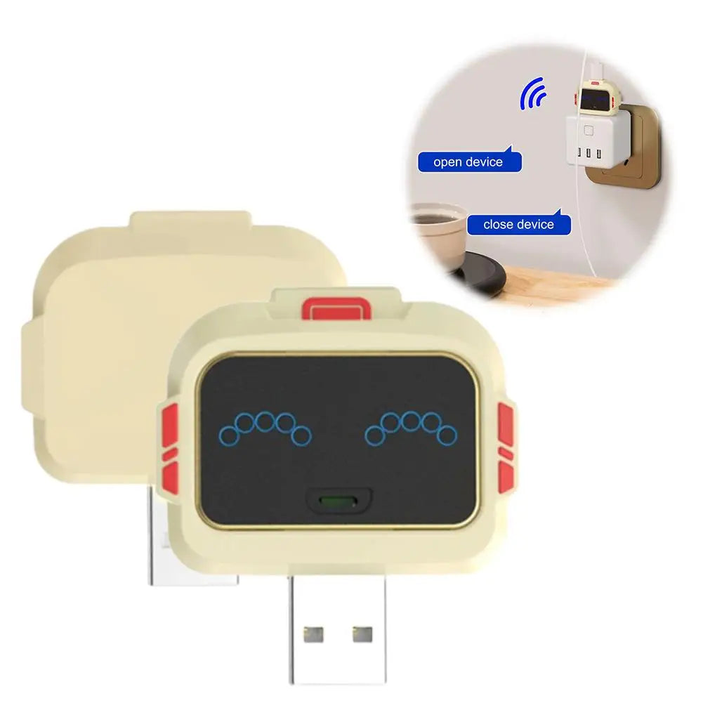 Voice Control Smart USB Socket Converter Lamp Protection Lights Switch Expansion Docking Station -English Voice Control Socket Pi-Mart
