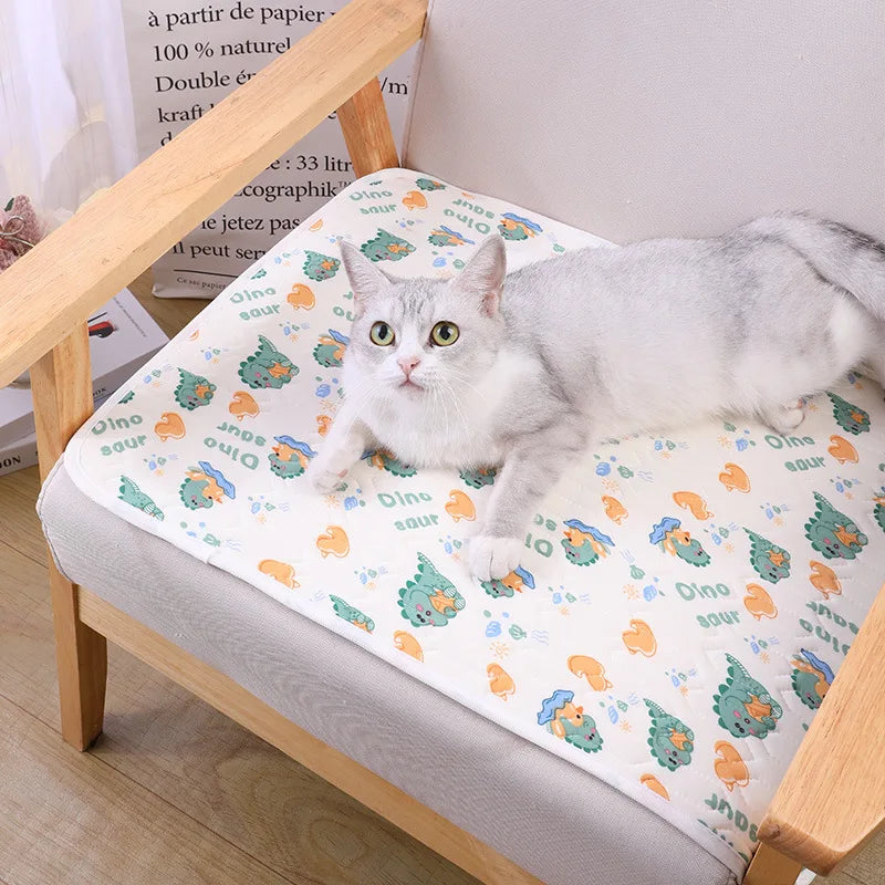 Pet Cooling Mat Ice Silk Latex Dog Cat Cooling Bed Summer Breathable Non-Slip Washable Pet Pad Cold Sleeping Beds Mats Supplies Pi-Mart