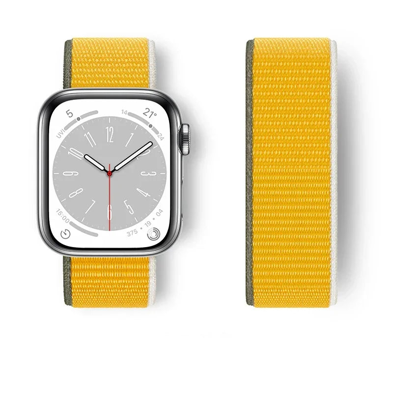 Nylon Sport loop Strap For Apple Watch Band 44mm 42/40mm 45mm  38/41mm pride Bracelet iwatch Ultra2 49mm Series 9 8 se 7 6 5 4 3 LadyShow.Store