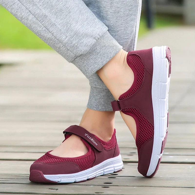 Women Shoes Breathable Vulcanized Shoes White ZapaWomen Sneakers Fashion Breathable Mesh Casual Walking Shoes Women Work Shoes LadyShow.Store