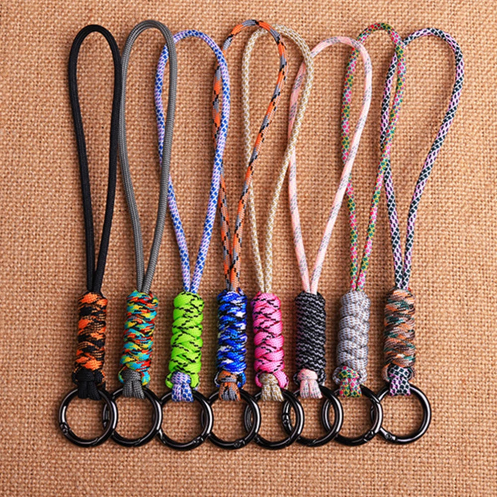 Outdoor Paracord Lanyard Survival Keychain for Men Women Handwoven Backpack Car Keyring Camping Hiking EDC Jewelry Accessories Pi-Mart