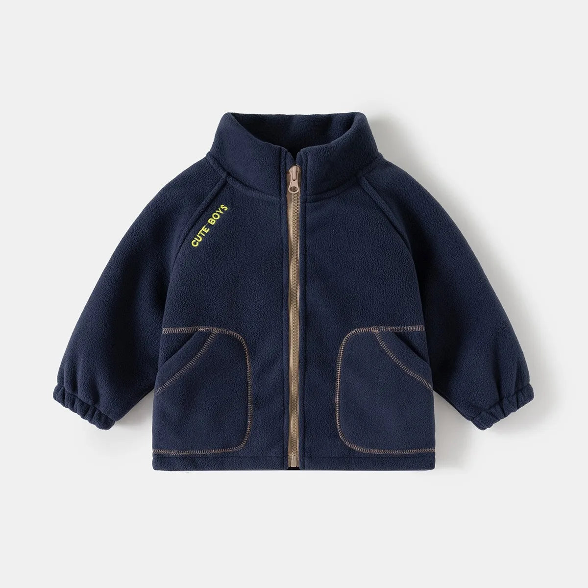 Ircomll New Children Boys Polar Fleece Jacket Autumn Winter Kids Coat Causal Toddler Stand Collar Zipper Outwear Boys Clothing Pi-Mart