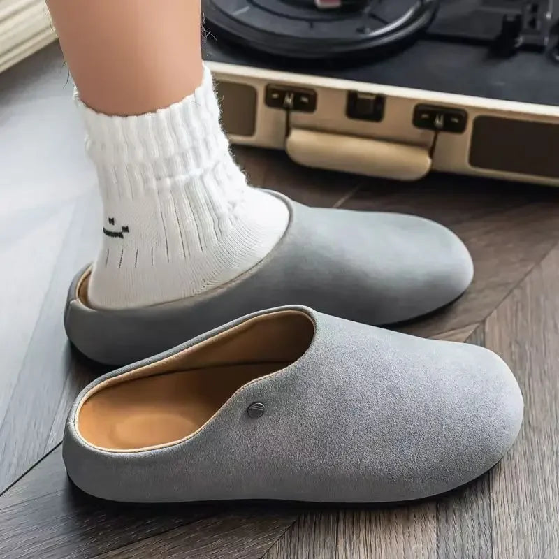 Unisex Closed Toe Mule Slippers Spring Autumn Slip On Soft Sole Casual Shoes for Outdoor Office Home Pi-Mart
