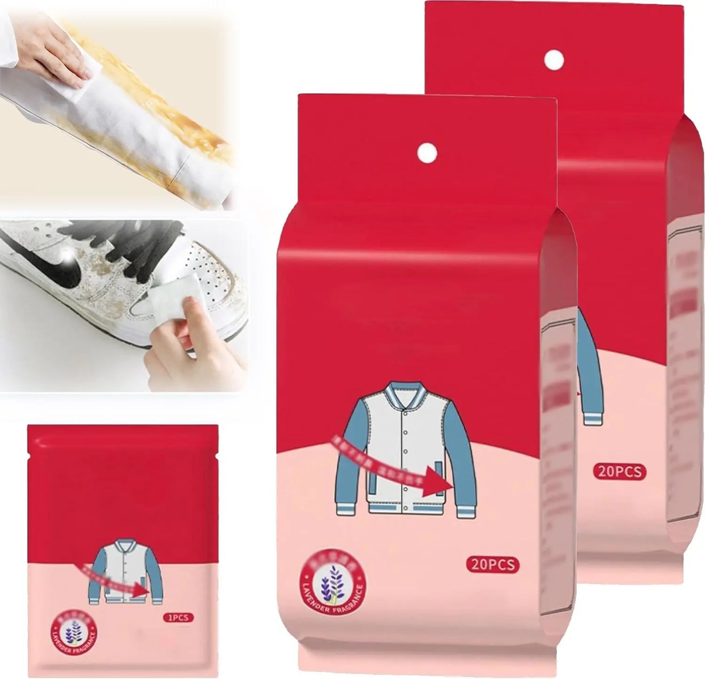 Disposable Clothing Stain Removal Wet Wipes Multi Functional Non Washing For Down Cotton Leather Jacket Stain Removing Wet Wipes LadyShow.Store