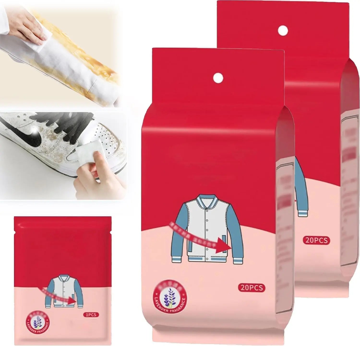 Disposable Clothing Stain Removal Wet Wipes Multi Functional Non Washing For Down Cotton Leather Jacket Stain Removing Wet Wipes LadyShow.Store