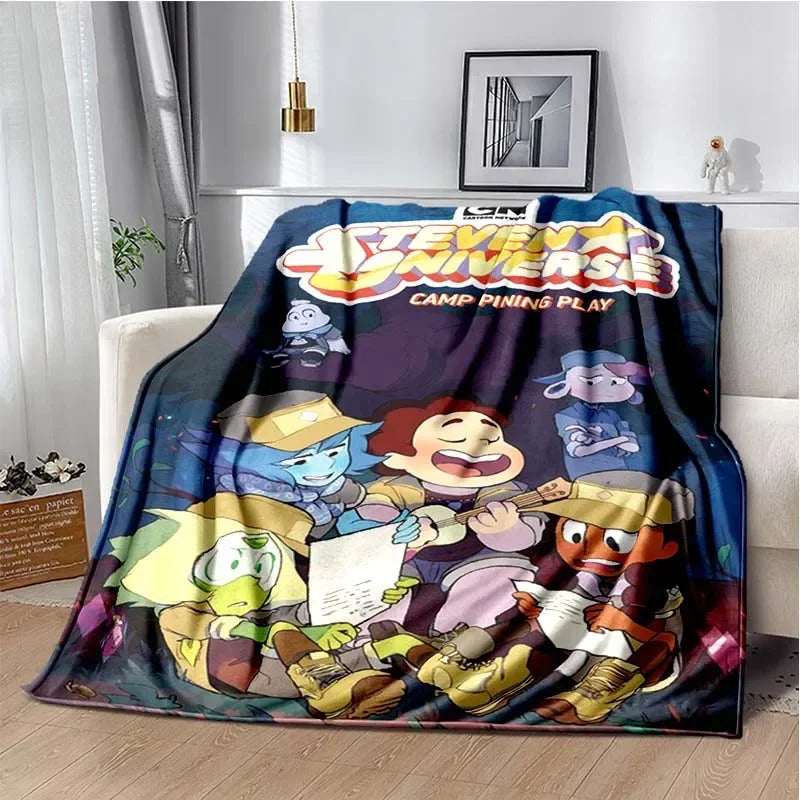 Steven Universe Cute Cartoon Blanket Kid's Warm Flannel Throw Blanket for Bed Bedroom Sofa Travel Picnic Blanket Birthday Gift Pi-Mart