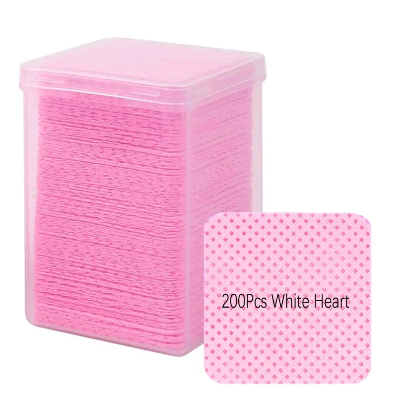 LULAA Glue Wipes Lint Free Nail Wipes Non-Woven Fabric Lash Glue Wipes Nail Polish Remover Wipes Use for Nail Polish Remover Tri Light Beauty