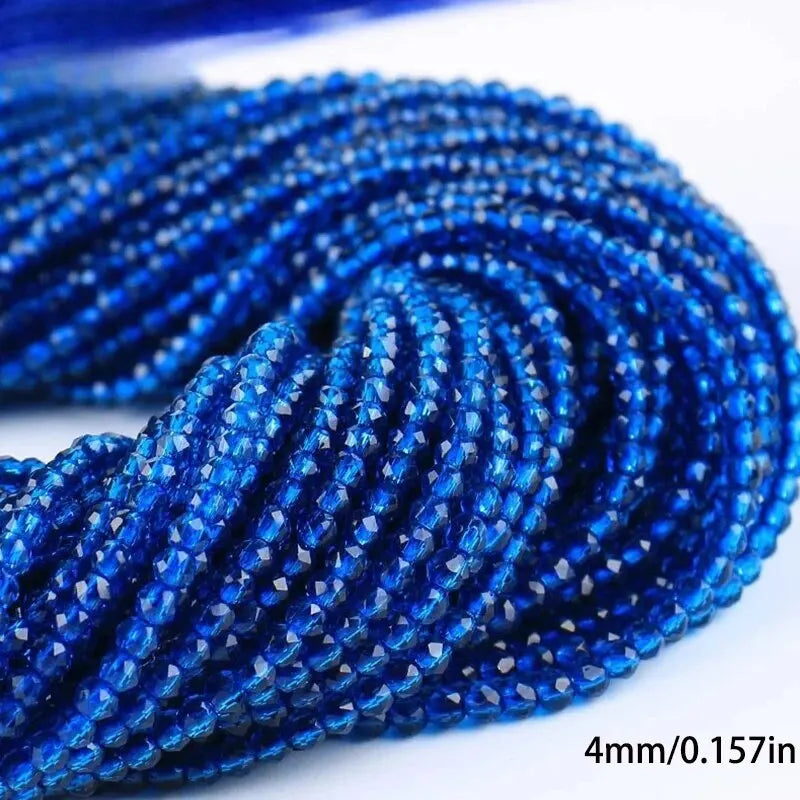 A 4mm Flat Bead Wheel Bead Loose Bead Crystal Glass Bead Bracelet Necklace Beaded Material DIY Jewelry Accessories Pi-Mart