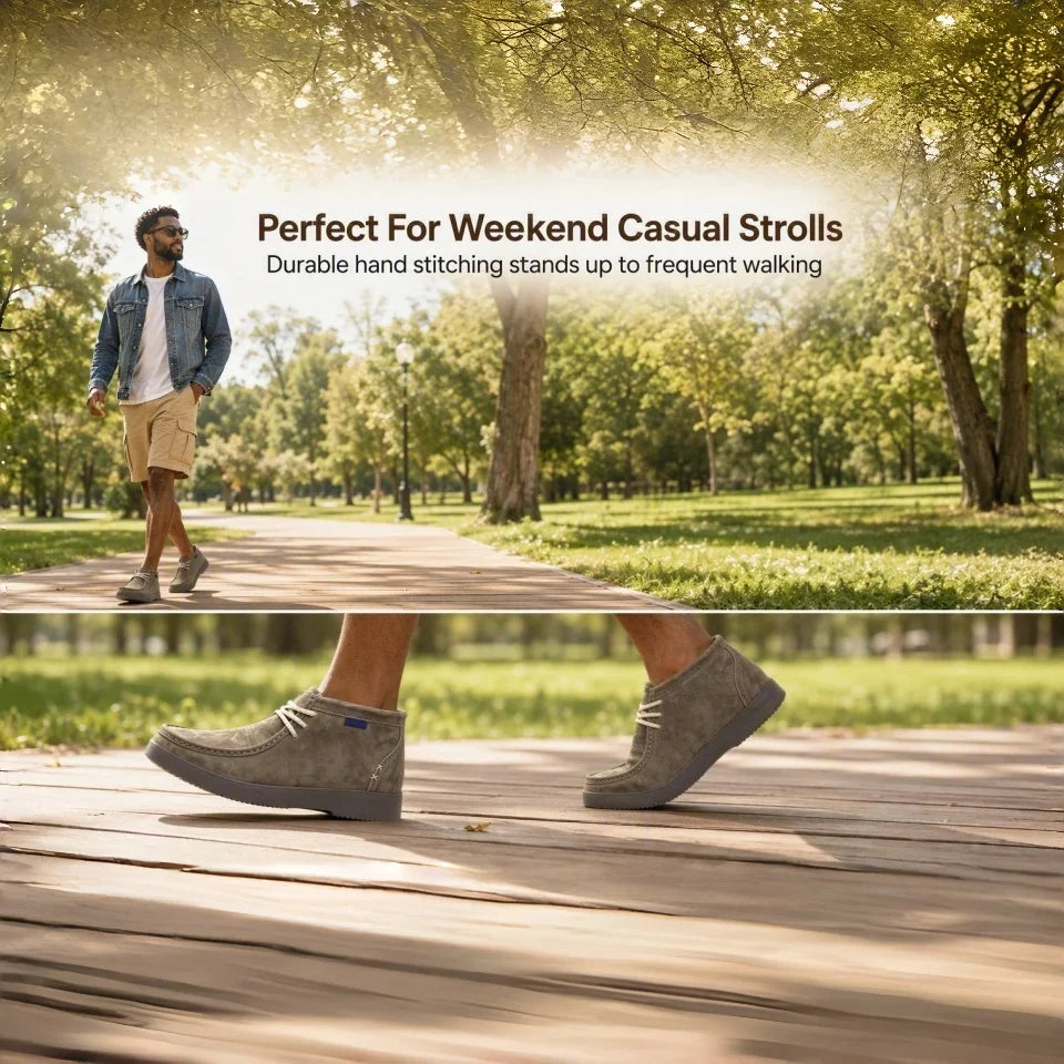 Men's Premium Leather Handcrafted Sewn Boots Elegant Mocassin Man Shoes, Chelsea Boots Men, Botas Para Hombre, Chukka Boots Pi-Mart