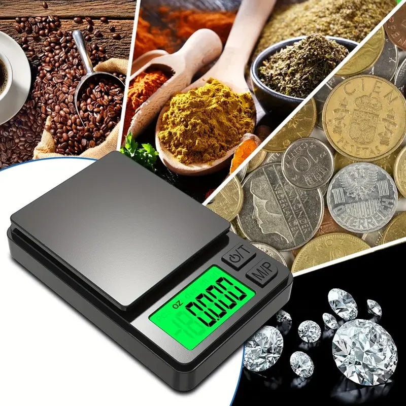 Precision Pocket Scale 1000g X 0.1g - Digital Gram, Food, Jewelry, Ounces/Grains Scale with Backlit LCD - Mini Scale for Travel LadyShow.Store