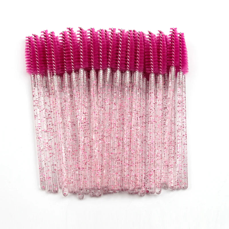 5/50Pcs Black Lashes Brush Cosmetics False Eyelashes Supplies Reusable Makeup Brushes Eyebrow Brush Mascara Wands Make Up Tools Pi-Mart