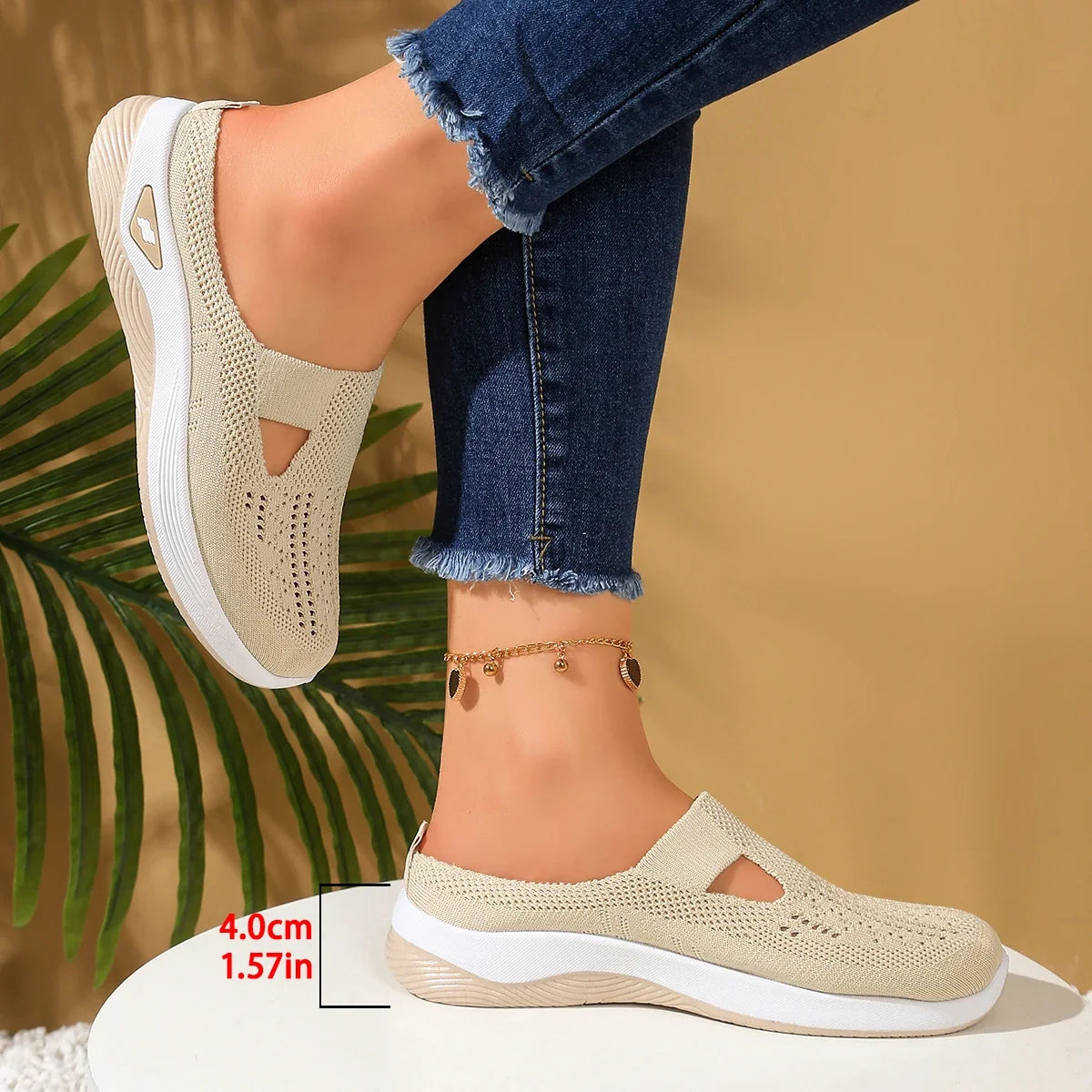 Women shoes  Convenient and comfortable at home, one foot with a vent and half slipper women's summer shoes free shippiing shoes LadyShow.Store