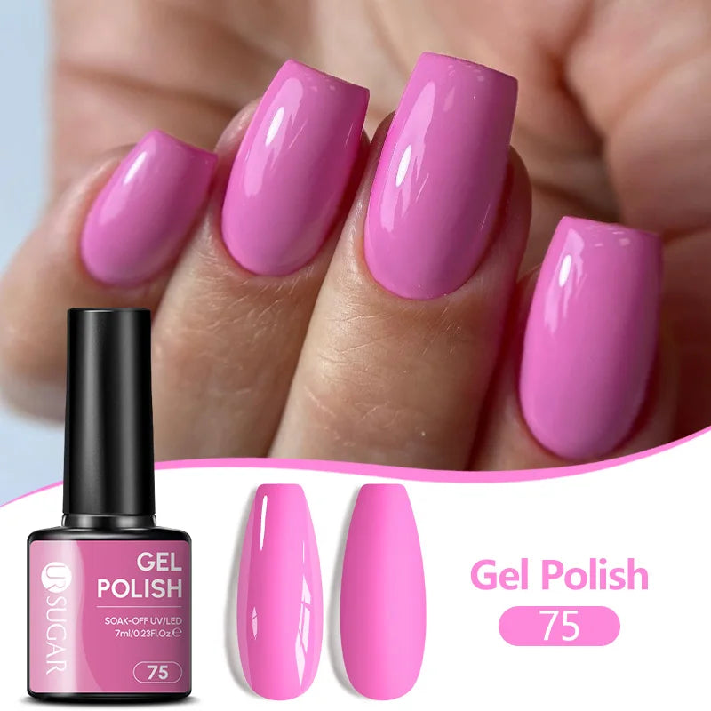 UR SUGAR 7ML Nail Gel Fresh Macaron 107 Colors All For Manicure Semi Permanent Soak Off LED UV Long-Lasting Nail Art Varnish Tri Light Beauty