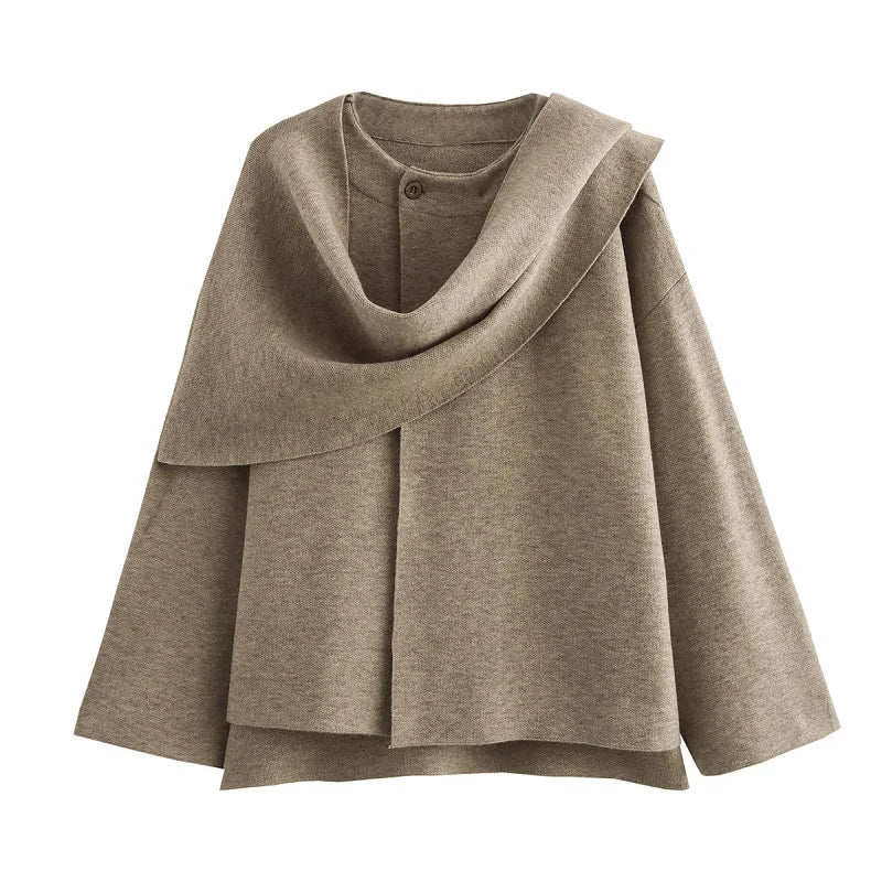 MUJER Plush Winter Coats for Women Asymmetric Scarf Demi-season Jacket for Women Parkas Long Sleeve Padded Coat Woman Jacket LadyShow.Store