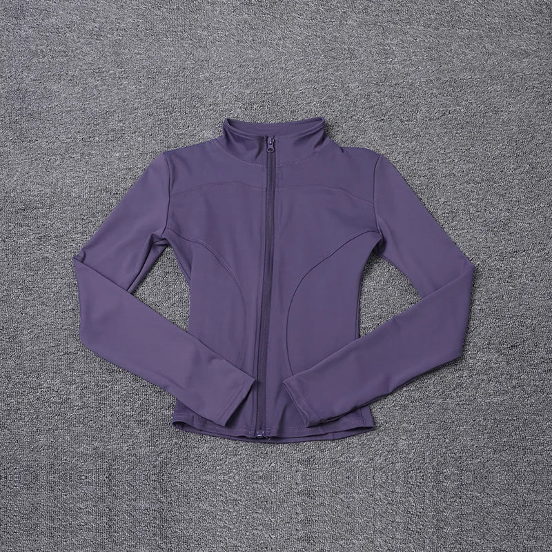 Women Sport Jacket Long Sleeve Shirt Workout Coat Gym Training Clothing Yoga Sportswear LadyShow.Store