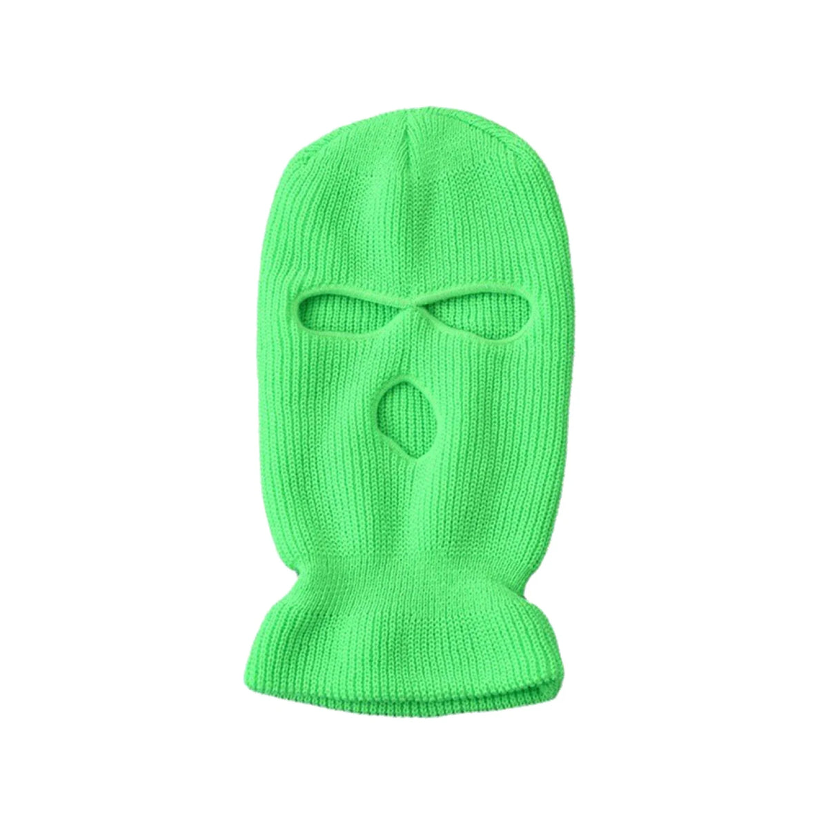 Winter Motorcycle Windproof Full Face Knit Hats Ski Mask Men Warm Wool Balaclava embroidery Winter hats Knitted 3 Holes Ski Mask Pi-Mart