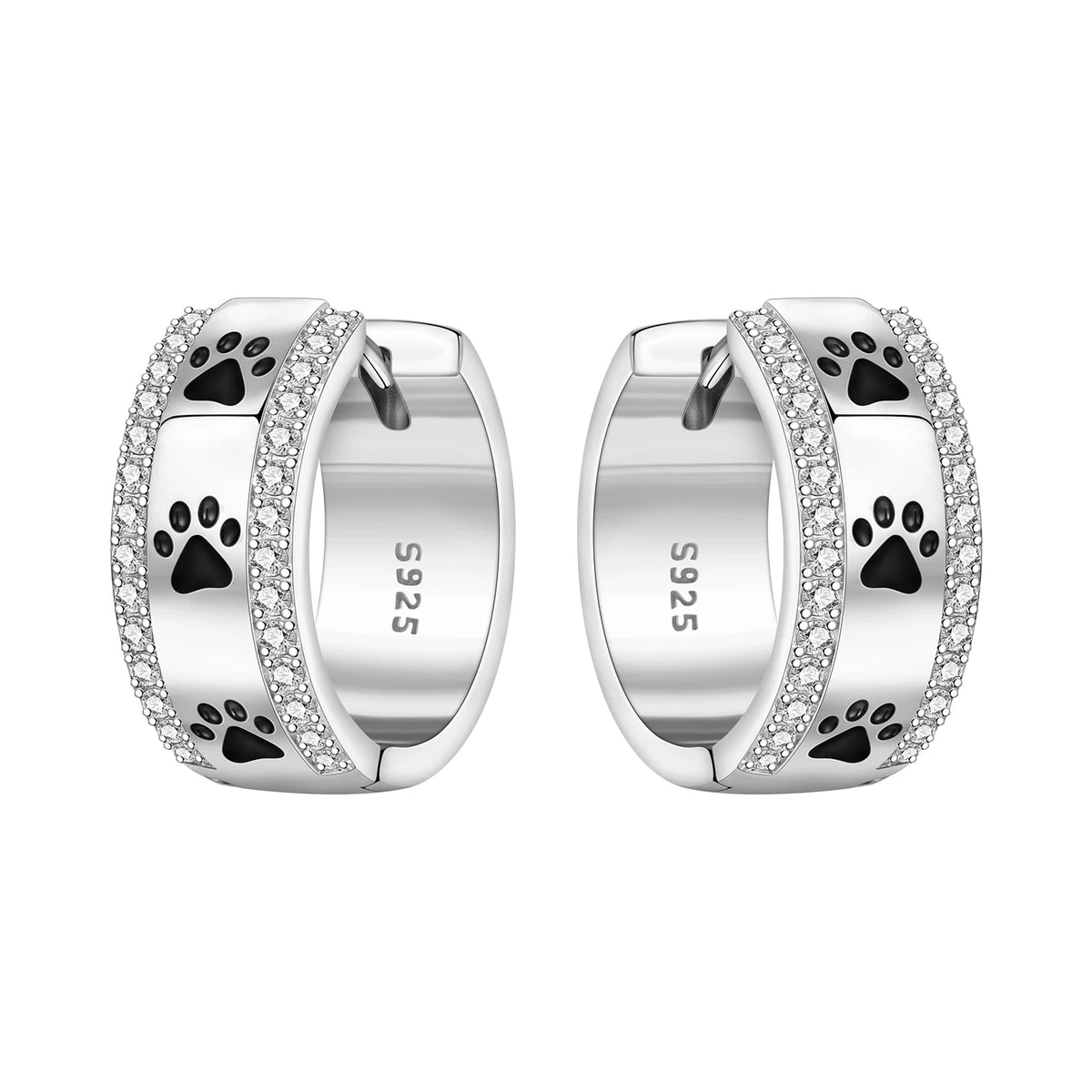 925 Sterling Silver Cute Lazy Cat Animal Pet Earrings Jewelry Hoop Earrings For Women Jewelry Birthday Party Fine Gifts Pi-Mart