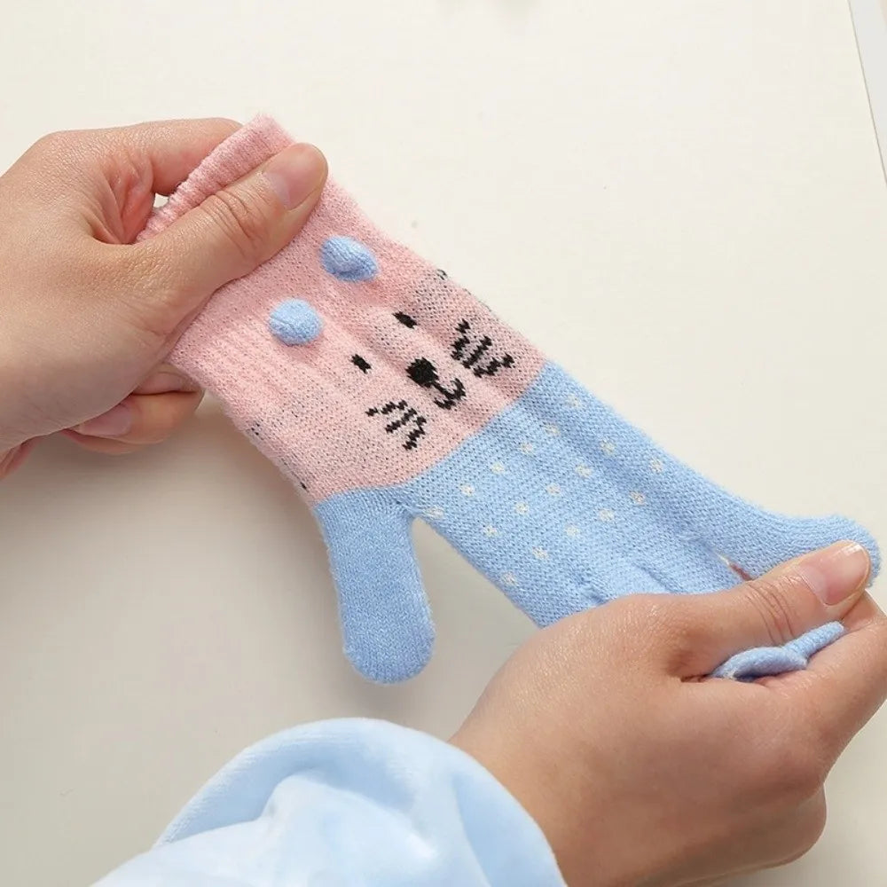 3- 10Years Old Fashion Warm Winter Gloves Coldproof Candy Color Children Mittens Soft Elastic Gloves Outdoor Pi-Mart