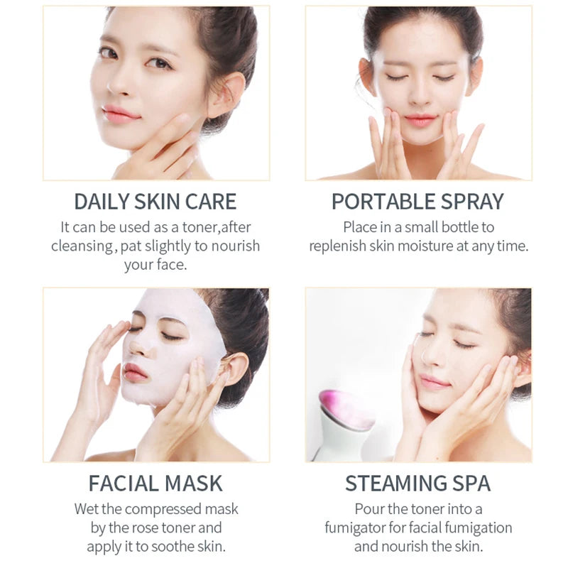 Face Care Rose Water Nourishing Skin Improve Dullness Anti Aging Facial Toner Damask Korean Skincare Products 100ml Pi-Mart
