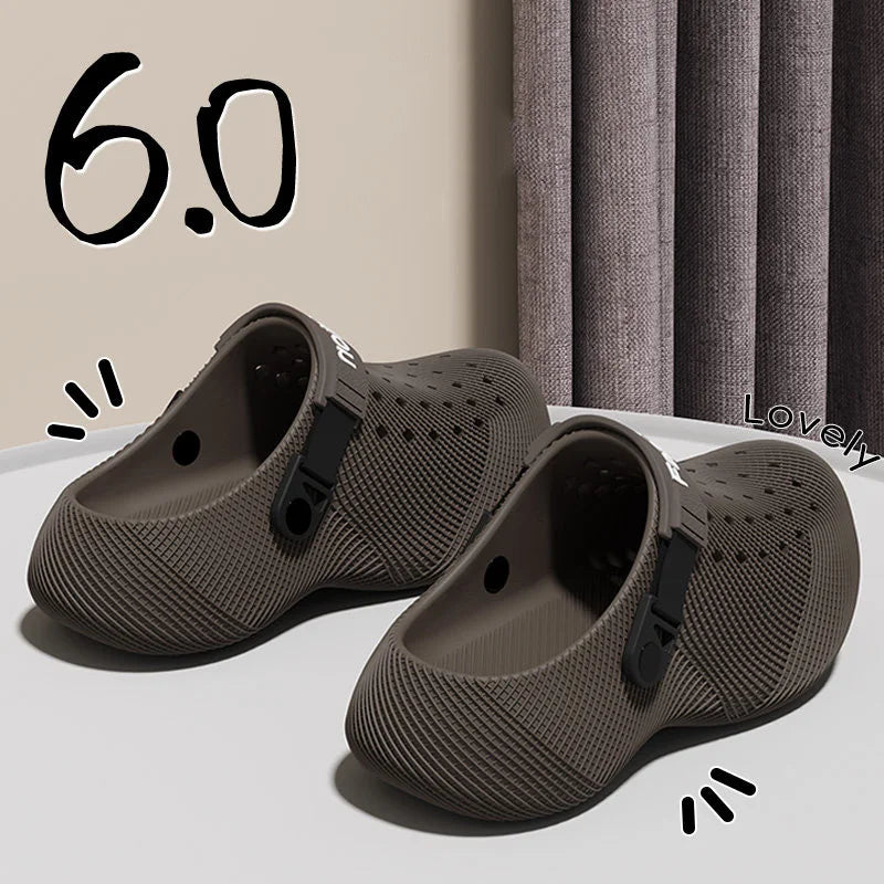 3D Design Chunky Platform Sandals Men 2026 Summer Slip On Non Slip Sport Sandals Men Outdoor Thick Bottom Eva Slippers Beach Pi-Mart