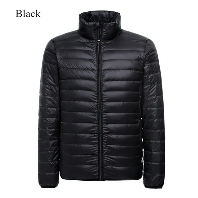 Men's Lightweight Water-Resistant Packable Puffer Jacket 2023 New Arrivals Autumn Winter Male Fashion Stand Collar Down Coats Pi-Mart
