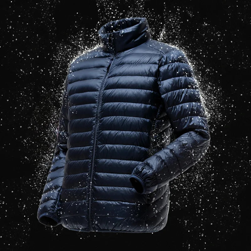 Men's Lightweight Water-Resistant Packable Puffer Jacket 2023 New Arrivals Autumn Winter Male Fashion Stand Collar Down Coats Pi-Mart