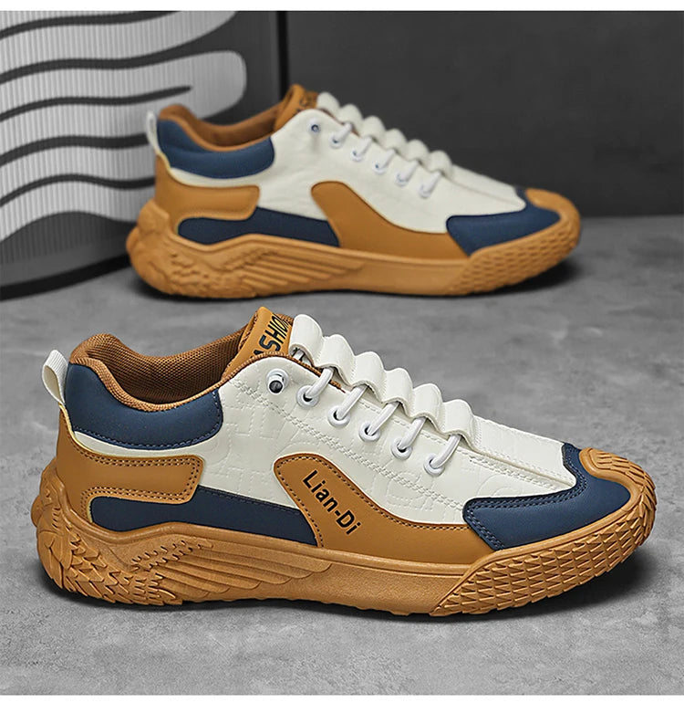Spring and Autumn Fashion Elastic Band Sneakers for Men, Versatile Trendy Casual Shoes, Student Running Shoes, Soft-Soled Lightweight Men's Shoes Pi-Mart