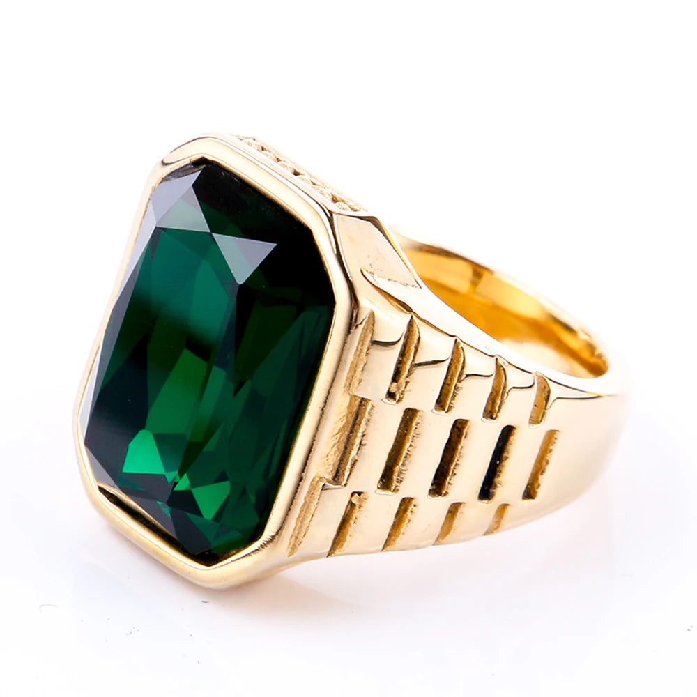 Men's Multi-Color Gemstone Rings For Women Personalized Trendsetter Stainless Steel Jewelry Manufacturer Direct Supplier Pi-Mart