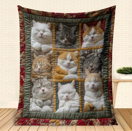 1PC Throw Cute Animals theme Cats Dogs Lover Flannel Blanket Gifts Soft Warm thin Blankets for Sofa Bed Car Camping all season Pi-Mart
