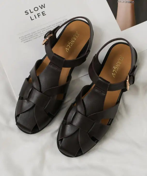 ZAROY Women Sandals Summer 2026 Newest Female Shoes Elegant Office Ladies Sandals Casual Soft Beach Flat Sandalias Roman Zapatos LadyShow.Store