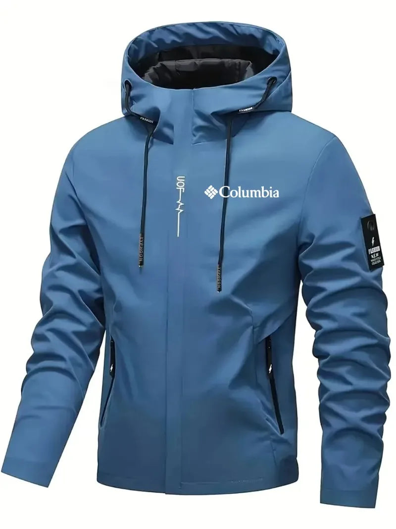 2026 Men's Waterproof Raincoat Hooded Lightweight Cycling Jacket Street Style Hiking Windproof Outdoor Leisure LadyShow.Store