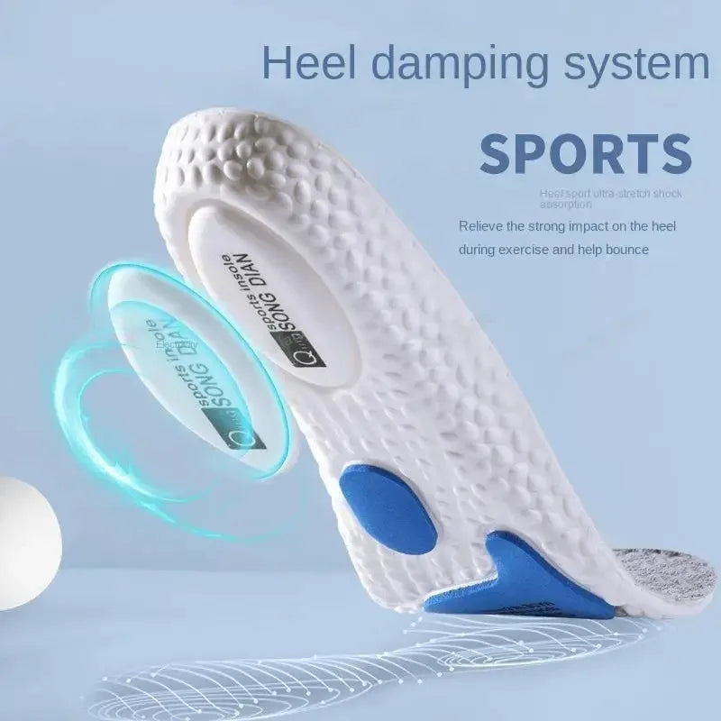 Sport Insoles for Feet Soft Shock Absorption Inserts Template Orthopedic Plantar Fasciitis Insole for Shoes Man Women Shoe Sole LadyShow.Store