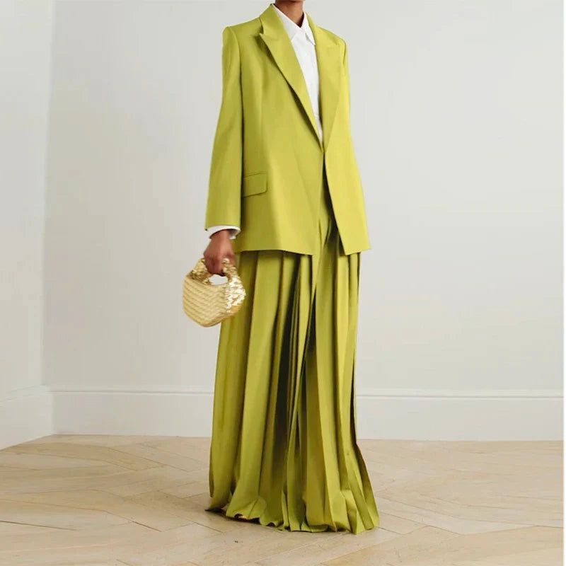 Modigirl Trendy Stylish Green Blazer Jacket for Women 2025 Fashion Spring Autumn Winter Loose Clothing Luxury Blazers Coat Woman LadyShow.Store