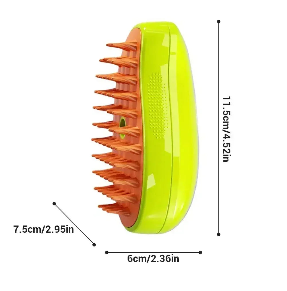Dog Cat Steamy Brush Steam Brush Electric Sprayer for Massage Pet Grooming Tool Shedding 3 in 1 Electric Sprays Massage Combs Pi-Mart
