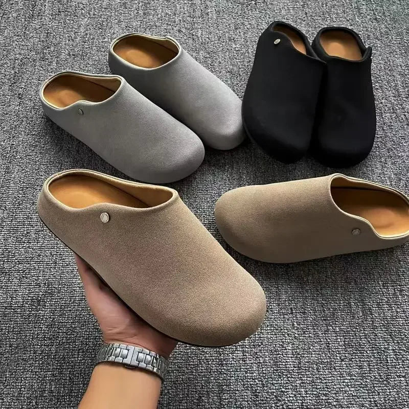 Unisex Closed Toe Mule Slippers Spring Autumn Slip On Soft Sole Casual Shoes for Outdoor Office Home Pi-Mart