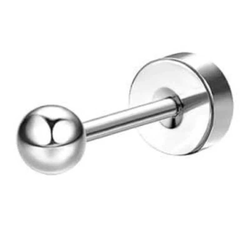 Bobisty 1pc Earrings for Sensitive Ears Surgical Stainless Steel Earrings for Women Dainty Flat Back Earring Stud Hoop Cartilage Pi-Mart