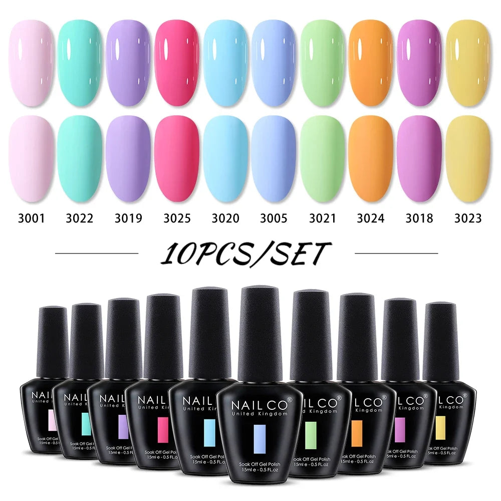 NAILCO 15ml Brown Nails Art Red Color Gel Nail Polish Semi-permanent UV Gel Polish Coffee Manicure Chocolate Hybrid Nail Varnish Tri Light Beauty