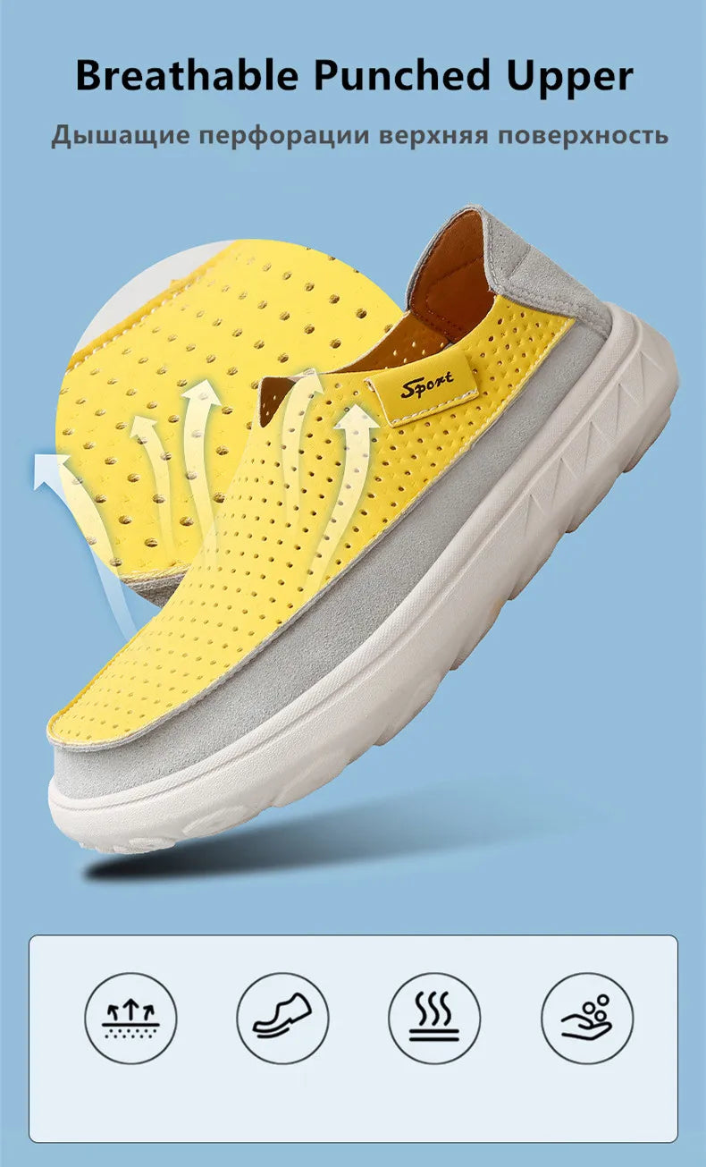 2026 New Men's Casual Shoes Fashion Comfortable Men's Shoes High Quality Leather Men Driving Shoes Handmade Flat Shoes Size 46 Pi-Mart