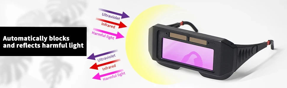 Solar Powered Welding Helmet Auto Darkening Welding Goggles LCD Welder Glasses for TIG MIG MMA Plasma Welder Glasses Pi-Mart