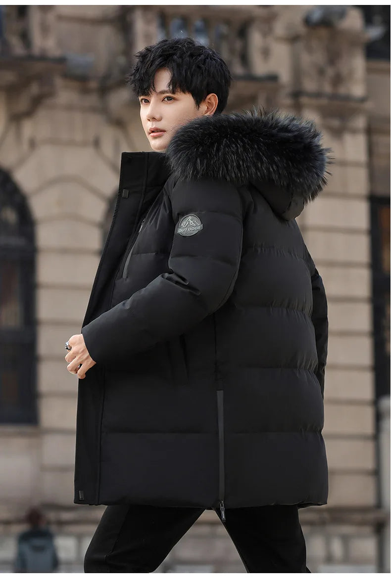 High Brand White Goose Down Jacket Coat Parka Men's Clothing Winter Padded Puffer Jackets Luxury Hooded Padding Outerwear HWY309 Pi-Mart