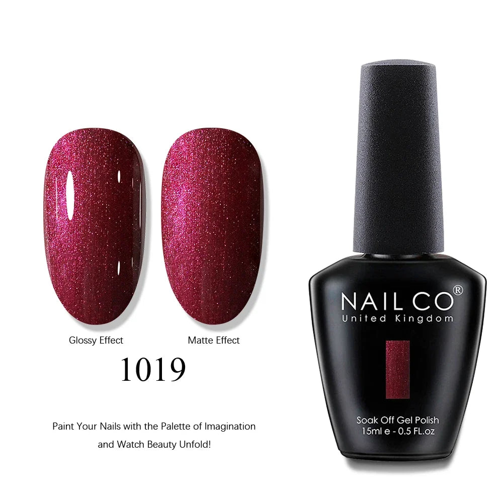 NAILCO 15ml Brown Nails Art Red Color Gel Nail Polish Semi-permanent UV Gel Polish Coffee Manicure Chocolate Hybrid Nail Varnish Tri Light Beauty