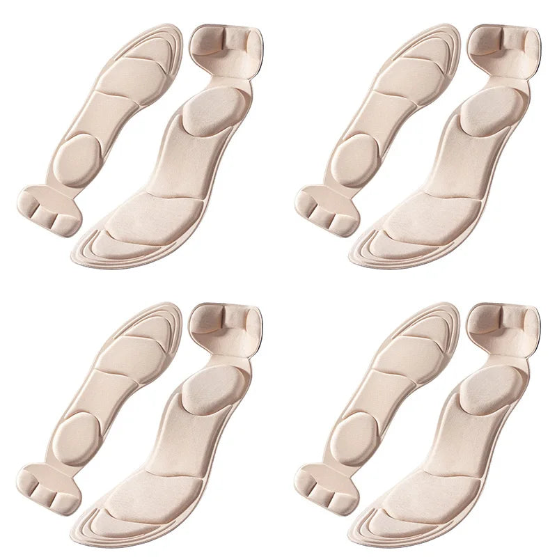 Memory Foam Insoles Women High-heel Shoes Insoles Anti-slip Cutable Insole Comfort Breathable Heel Protection Massage Shoe Pads LadyShow.Store