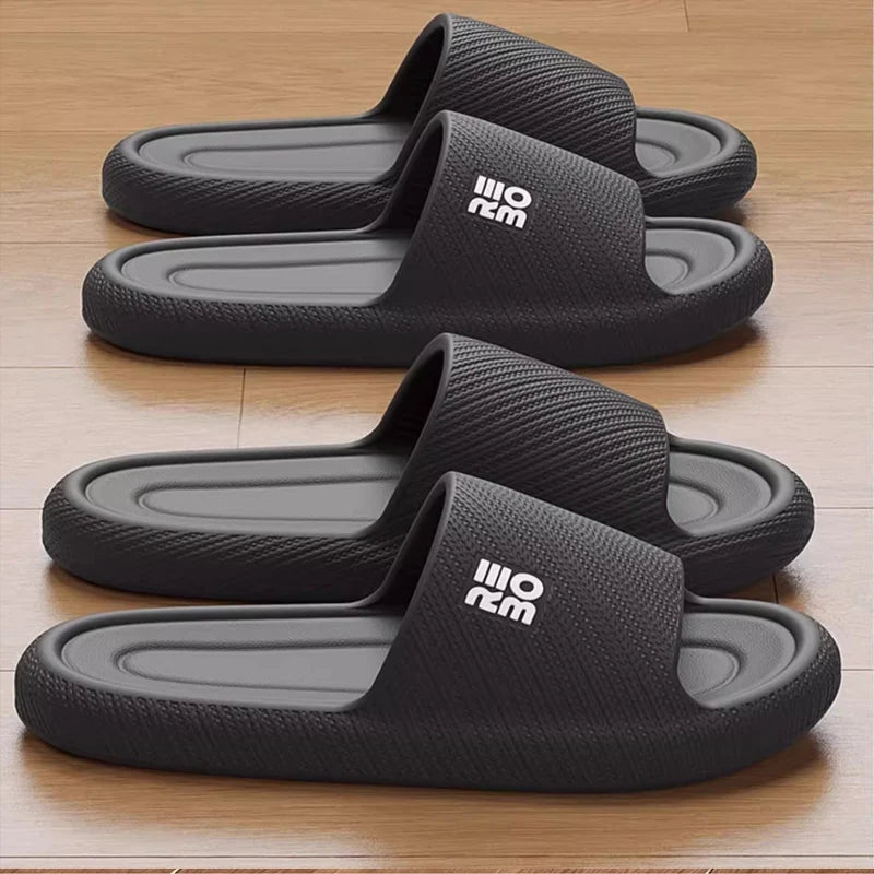 Summer Fashion Slippers Men Shoes Cloud Slippers For Men Home Flat Sandals Massage Flip Flops Couples Bathroom Indoor Slides Pi-Mart