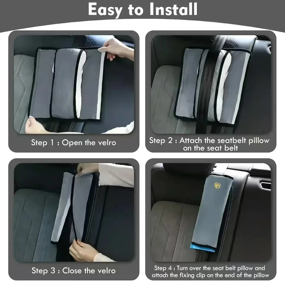 Kids Shoulder Pad Interior Car Seat Belt Chest Cushion Universal Safety Car Seat Shoulder Protector Pillow Pads for Kids Women Pi-Mart