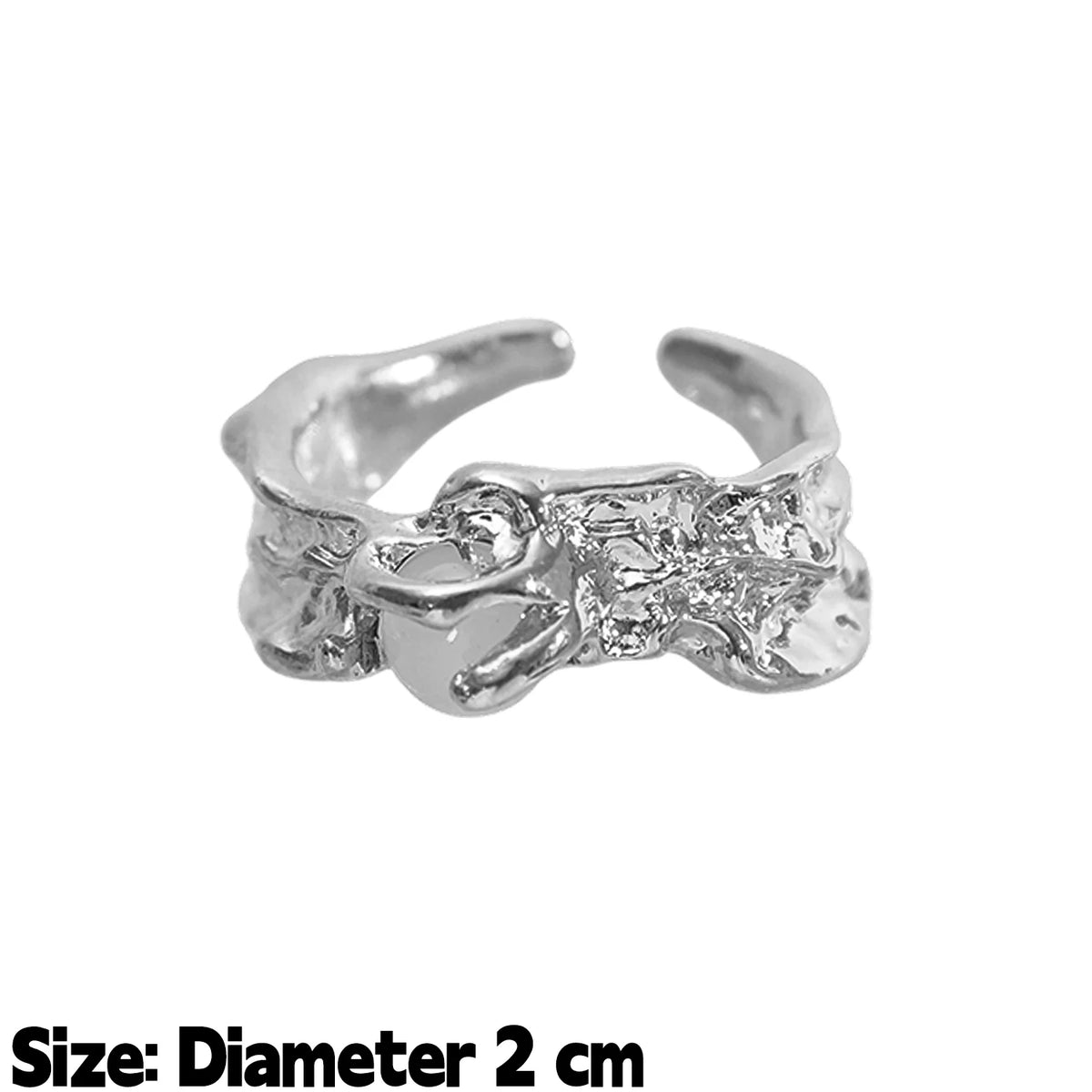 Vintage Y2K Irregular Sun Moon Open Ring for Women Men Adjustable Metal Punk Finger Rings Fashion Party Jewelry Lovers Gifts Pi-Mart