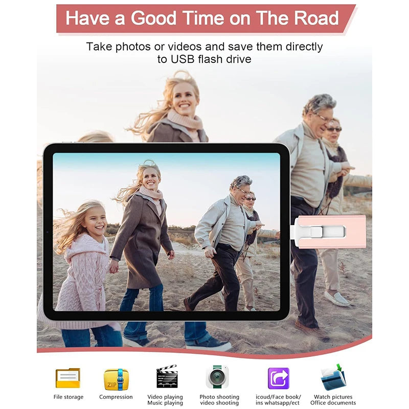 4 In1 OTG Micro USB 3.0  Flash Drive  Dual purpose Android TYPE-C Pen Drive Mobile Micro USB Memory Stick Drive Free For iPhone Pi-Mart
